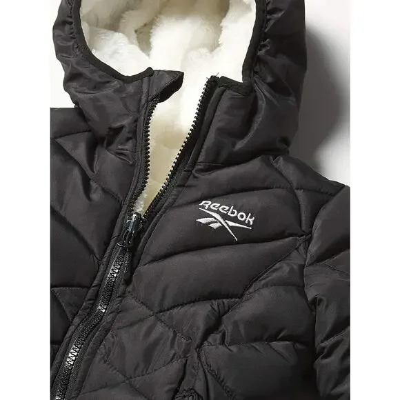 NEW Reebok Women's Reversible Puffer Anorak Sherpa Lined Jacket XL - Picture 10 of 12